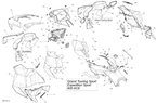 Fits 2011-2014 Ski-Doo EXPEDITION SPORT 600ACE XP / GRAND TOURING SPORT 600ACE XP External Grill, OEM Part # 517304763 - schematic diagram