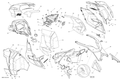 Fits 2011-2014 Ski-Doo GRAND TOURING LE 12004TEC XR / GRAND TOURING SE 12004TEC XR Panel Grill, OEM Part # 517304909 - schematic diagram