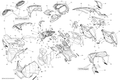 Fits 2013-2014 Ski-Doo MXZ TNT 600HOE XS / MXZ TNT 800RETEC XS HOOD LH B-190, OEM Part # 517304911 - schematic diagram
