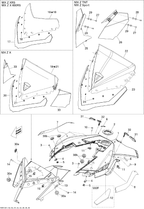 Fits 2012 Ski-Doo MXZ XRS 600HOETEC / MXZ XRS 800RETEC XP Console Yellow, OEM Part # 517304938 - schematic diagram