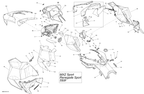 Schematic diagram for Fits 2012-2014 Ski-Doo MXZ SPORT 550F XP / RENEGADE SPORT 550F XP Console B-160, OEM Part # 517304954