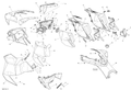 Fits 2013 Ski-Doo FREERIDE 137 / FREERIDE 154R Green RH Panel, OEM Part # 517305217 - schematic diagram