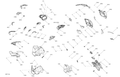 Fits 2014, 2017 Ski-Doo MXZ - 2-STROKE - 800R E-TEC Windshield Support, OEM Part # 517305403 - schematic diagram