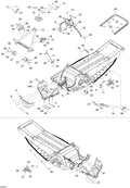 Fits 2008-2009 Ski-Doo GTX Fan / MX Z 550X Member RH, OEM Part # 518324182 - schematic diagram