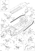 Fits 2008-2009 Ski-Doo GTX Fan / Legend Touring LH Roller, OEM Part # 518324958 - schematic diagram
