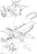 Fits 2008-2009 Ski-Doo Legend Touring / Skandic Tundra LT V800 4-TEC Guard BELT Support, OEM Part # 518325075 - schematic diagram