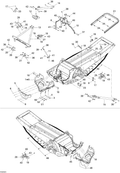 Fits 2008-2009 Ski-Doo Summit Fan / Summit 550F REAR Bumper, OEM Part # 518325218 - schematic diagram