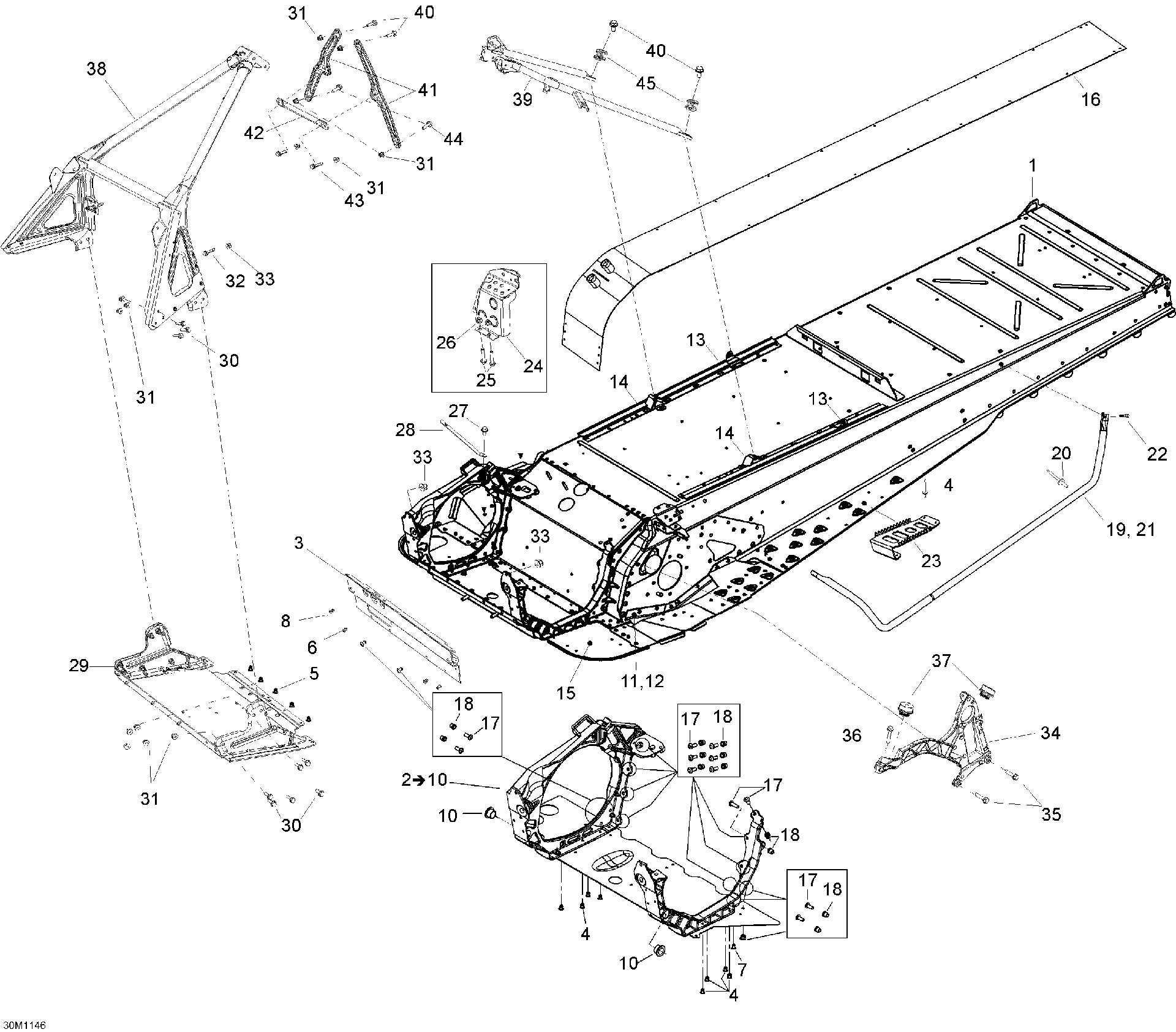 Fits 2011 Ski-Doo Skandic WT 600 ACE XU Upper Column, OEM Part # 518326151 - schematic diagram