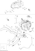 Fits 2009 Ski-Doo GSX Limited 600 H.O. E-TEC / GTX LE 600 H.O. E-TEC OIL Bracket, OEM Part # 519000234 - schematic diagram