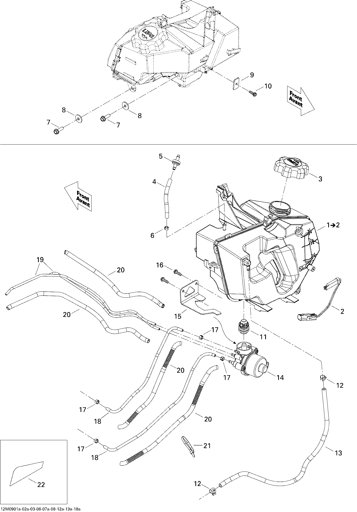 Fits 2009 Ski-Doo GSX Limited 600 H.O. E-TEC / GTX LE 600 H.O. E-TEC OIL Bracket, OEM Part # 519000234 - schematic diagram