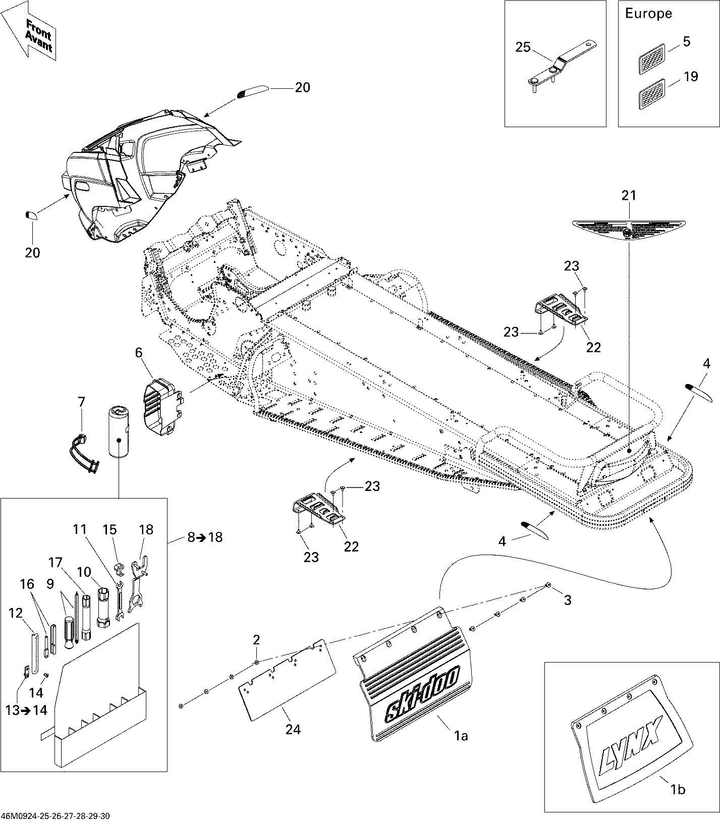 Fits 2008-2009 Ski-Doo Legend Touring / Skandic Tundra Security Label, OEM Part # 520000611 - schematic diagram