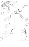 Fits 2009 Ski-Doo Skandic SUV 600 Europe HORN Support, OEM Part # 5447941 - schematic diagram