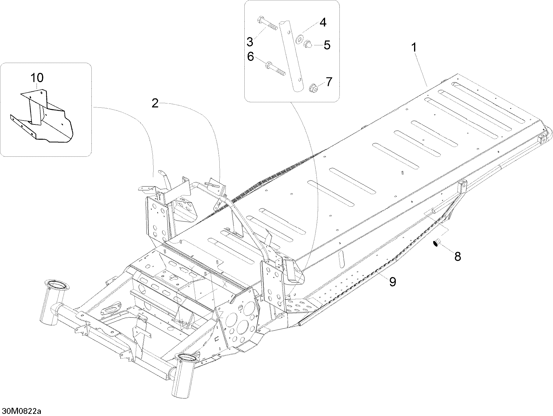 Fits 2008 Ski-Doo Skandic SWT 550F Welded Steering Upport, OEM Part # 605155220 - schematic diagram