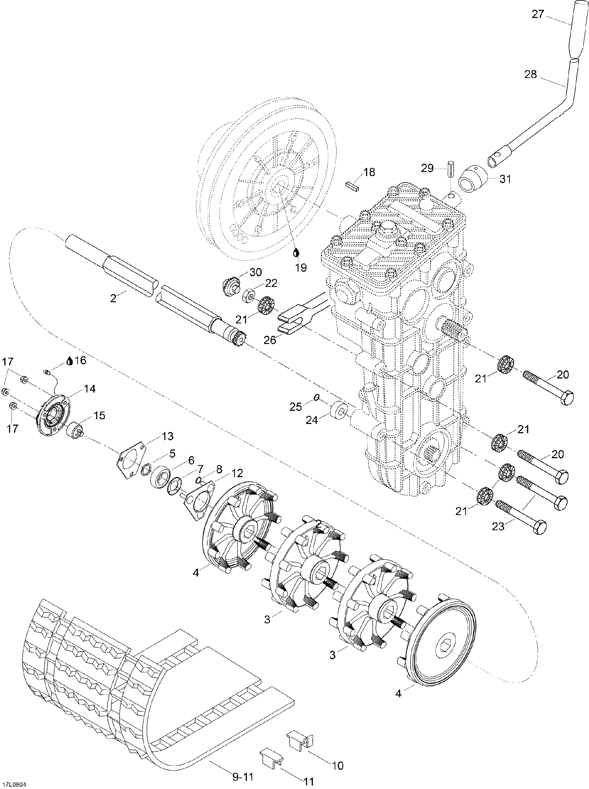 Fits 2008 Ski-Doo Expedition V-1300 Connecting BAR, OEM Part # 605351366 - schematic diagram