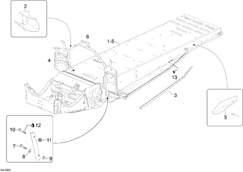 Fits 2008 Ski-Doo Expedition V-1300 Support FOR Cooling TANK, OEM Part # 605351505 - schematic diagram