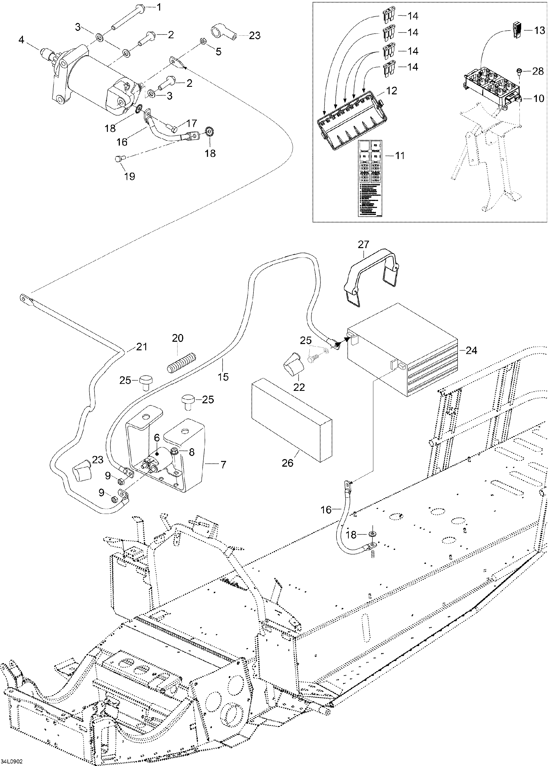 Fits 2008-2009 Ski-Doo Expedition TUV 600 H.O. SDI / Skandic SUV 600HO SDI AIR Intake Silencer SUP., OEM Part # 605351708 - schematic diagram