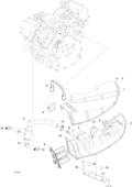 Fits 2008-2009 Ski-Doo Expedition TUV V800 4-TEC / Expedition TUV V800 Intake Silencer Support, OEM Part # 605353774 - schematic diagram