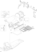Fits 2008 Ski-Doo Expedition V-1300 / Skandic SUV 550F Tunnel Cover, OEM Part # 605355484 - schematic diagram