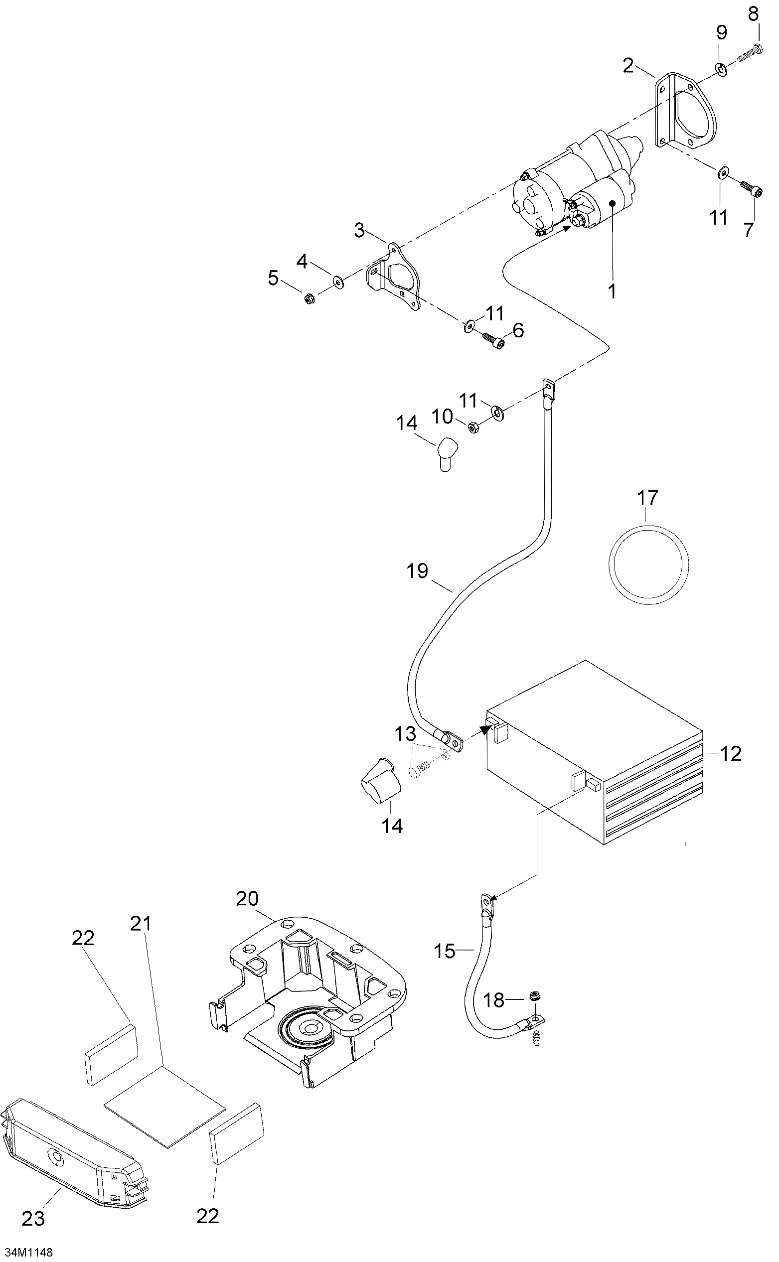 Fits 2009-2011 Ski-Doo Skandic WT 550F YetiII / Skandic SUV 550F FOAM, OEM Part # 605355847 - schematic diagram