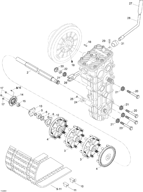 Fits 2008 Ski-Doo Expedition V-1300 Spacer, OEM Part # 605450155 - schematic diagram