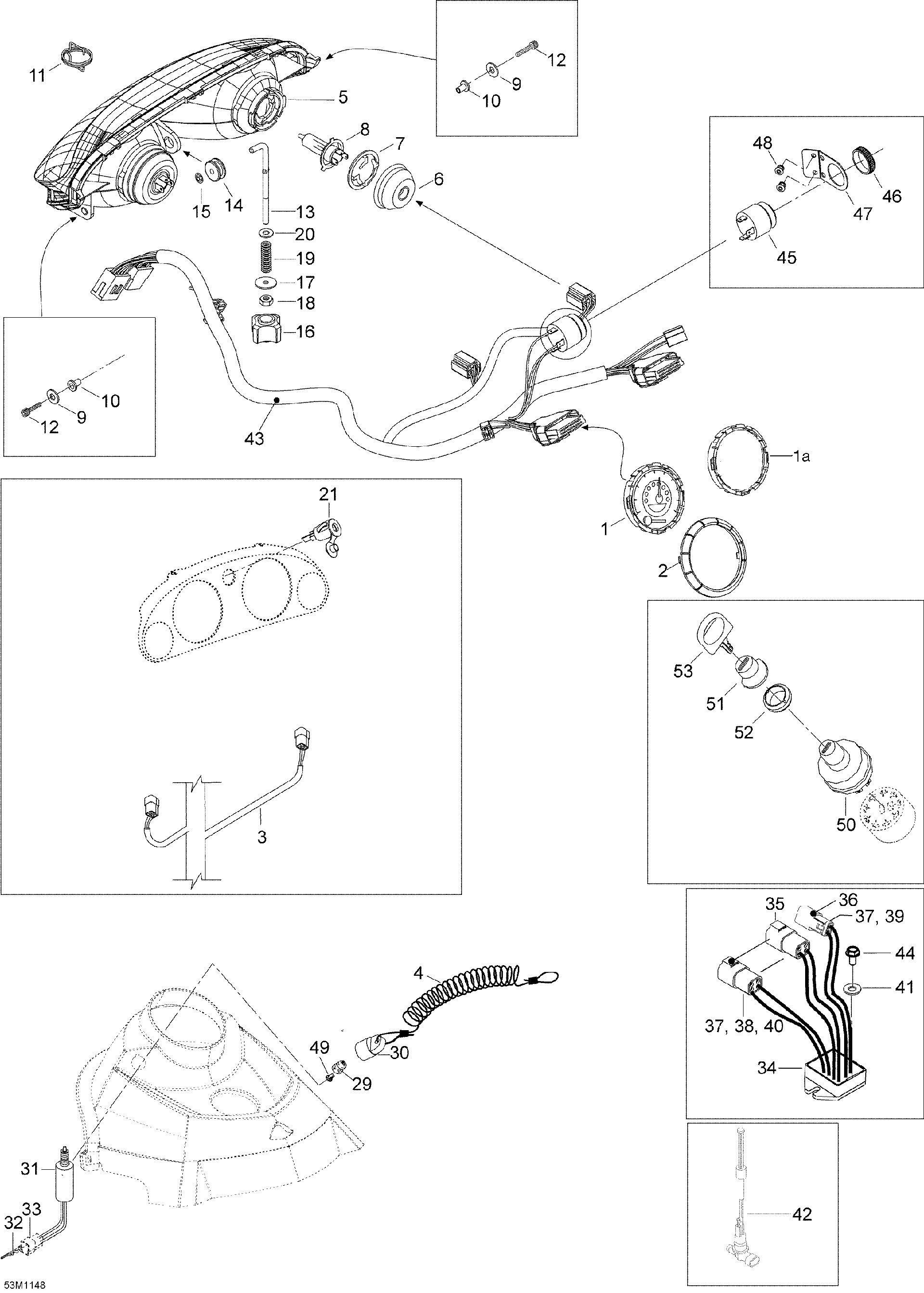 Fits 2008-2011 Ski-Doo Skandic WT 550F YetiII / Skandic SUV 550F Sleeve, OEM Part # 605454413 - schematic diagram