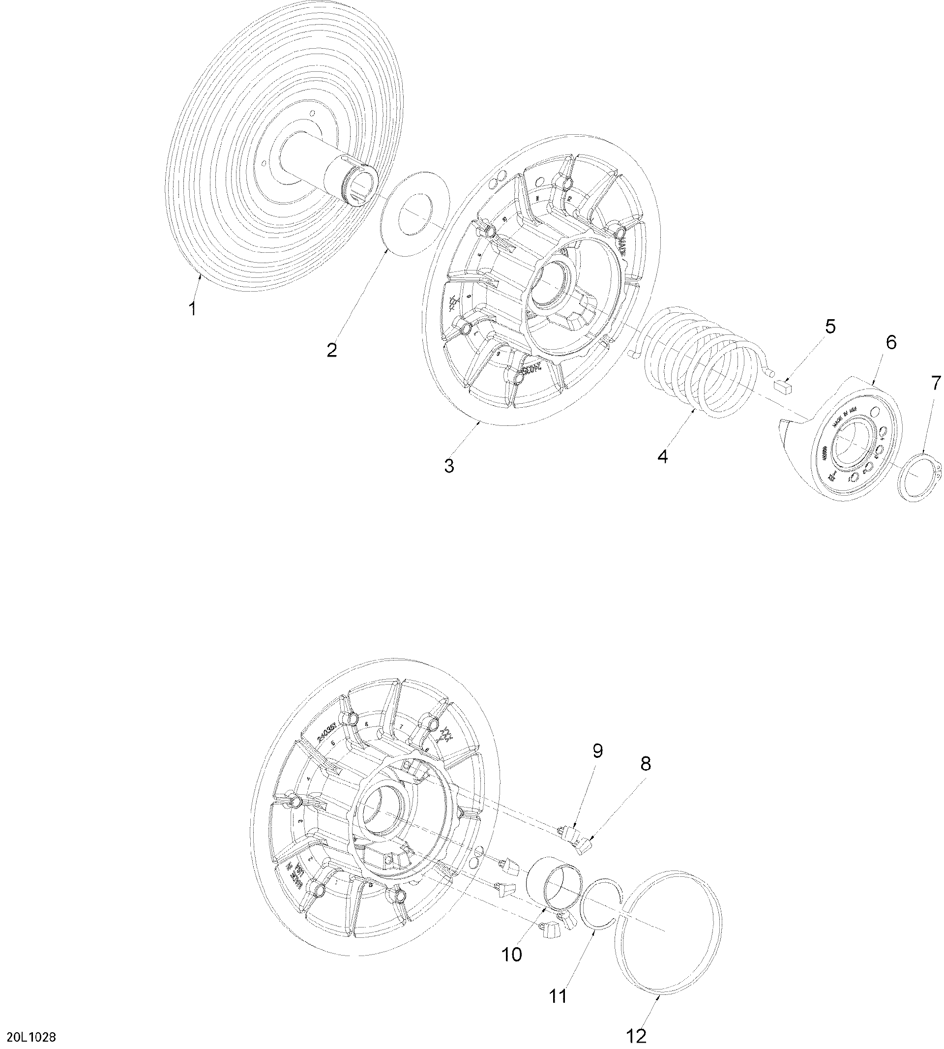 Fits 2008-2010 Ski-Doo Skandic WT 600 / Skandic SUV 600 Europe CAM 35/30 Degr., OEM Part # 619100036 - schematic diagram