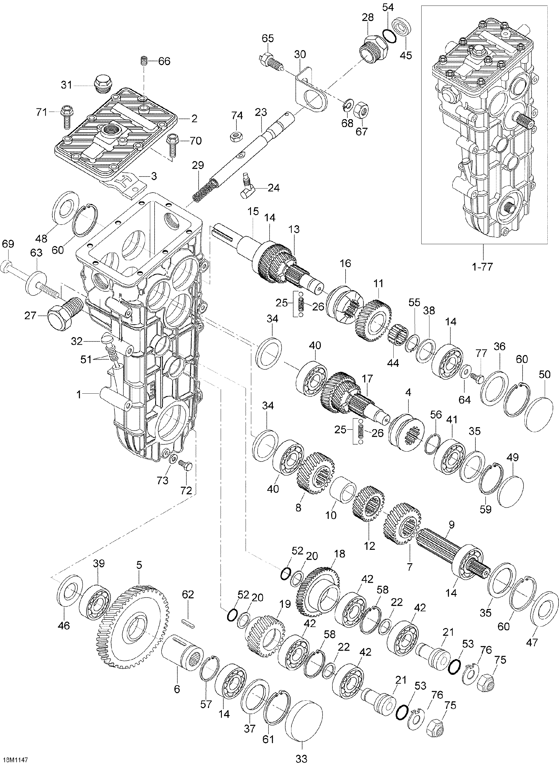 Fits 2008-2012 Ski-Doo Skandic SWT V800 YetiII / Skandic WT 550F YetiII Washer, OEM Part # 619230004 - schematic diagram