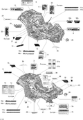 Fits 2009-2010 Can-Am Outlander Max 500 EFI Ltd / Outlander Max 800R EFI Ltd LH Console Decal, OEM Part # 704901695 - schematic diagram