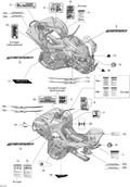 Fits 2010-2012 Can-Am Renagade 500EFI STD / Renegade STD LH Front Decal, OEM Part # 704901960 - schematic diagram