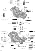 Fits 2011-2012 Can-Am Outlander MAX 500EFI STD & XT / Outlander MAX 650EFI STD Console Decal Outlander MA, OEM Part # 704902476 - schematic diagram