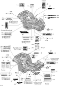 Fits 2012 Can-Am Outlander 650EFI STD & XT / Outlander MAX 650EFI STD Center Panel Decal CAN AM, OEM Part # 704902615 - schematic diagram