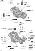 Fits 2012 Can-Am Outlander MAX 650EFI STD / Outlander MAX 800REFI STD Decal ACS, OEM Part # 704902904 - schematic diagram