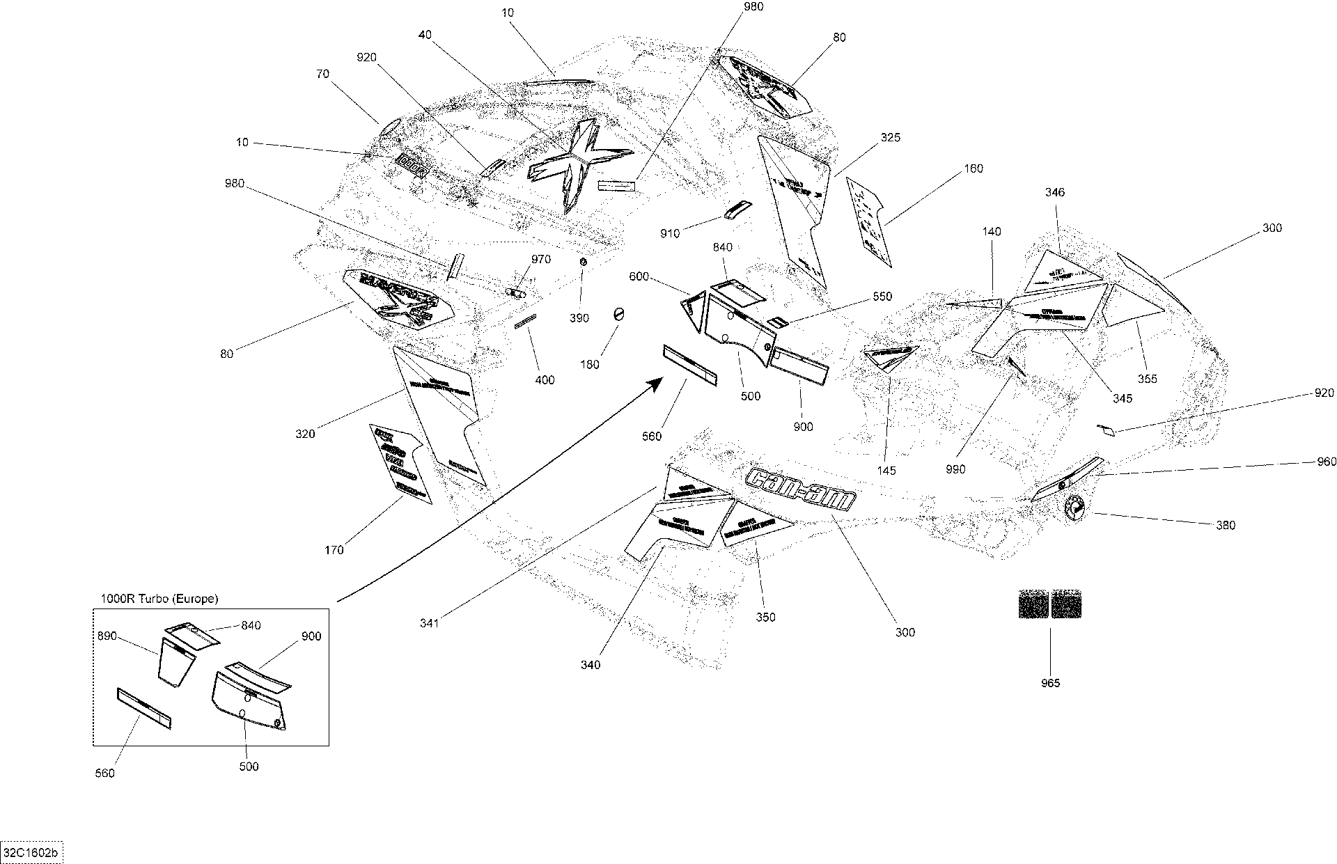 Fits 2016 Can-Am Maverick - Maverick MAX Label, OEM Part # 704905028 - schematic diagram