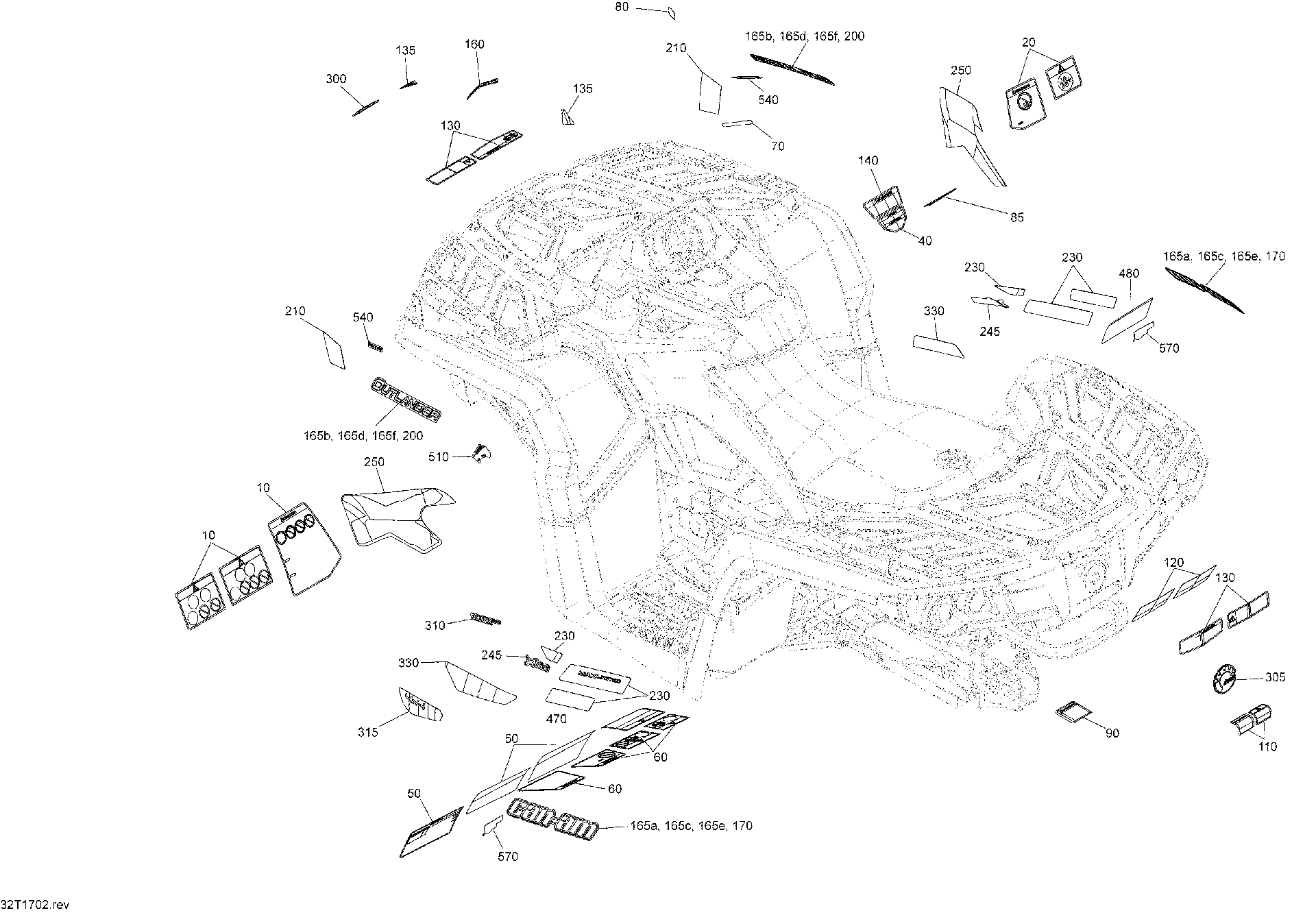 Fits 2017 Can-Am 002 - Outlander - 570 EFI - PRO Package Warning Label, SEAT Passen, OEM Part # 704905993 - schematic diagram