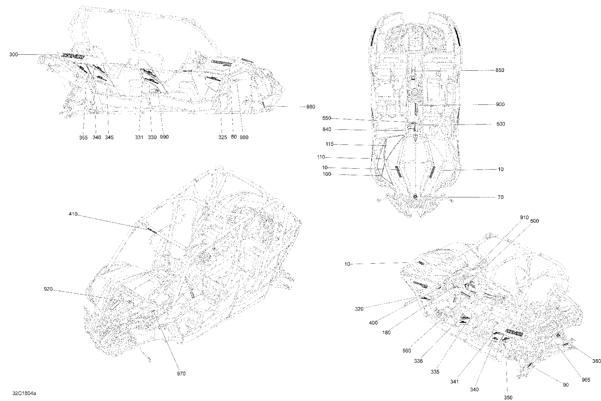 Fits 2018 Can-Am 2- Maverick MAX LAT. Label MAX RH, OEM Part # 704906644 - schematic diagram
