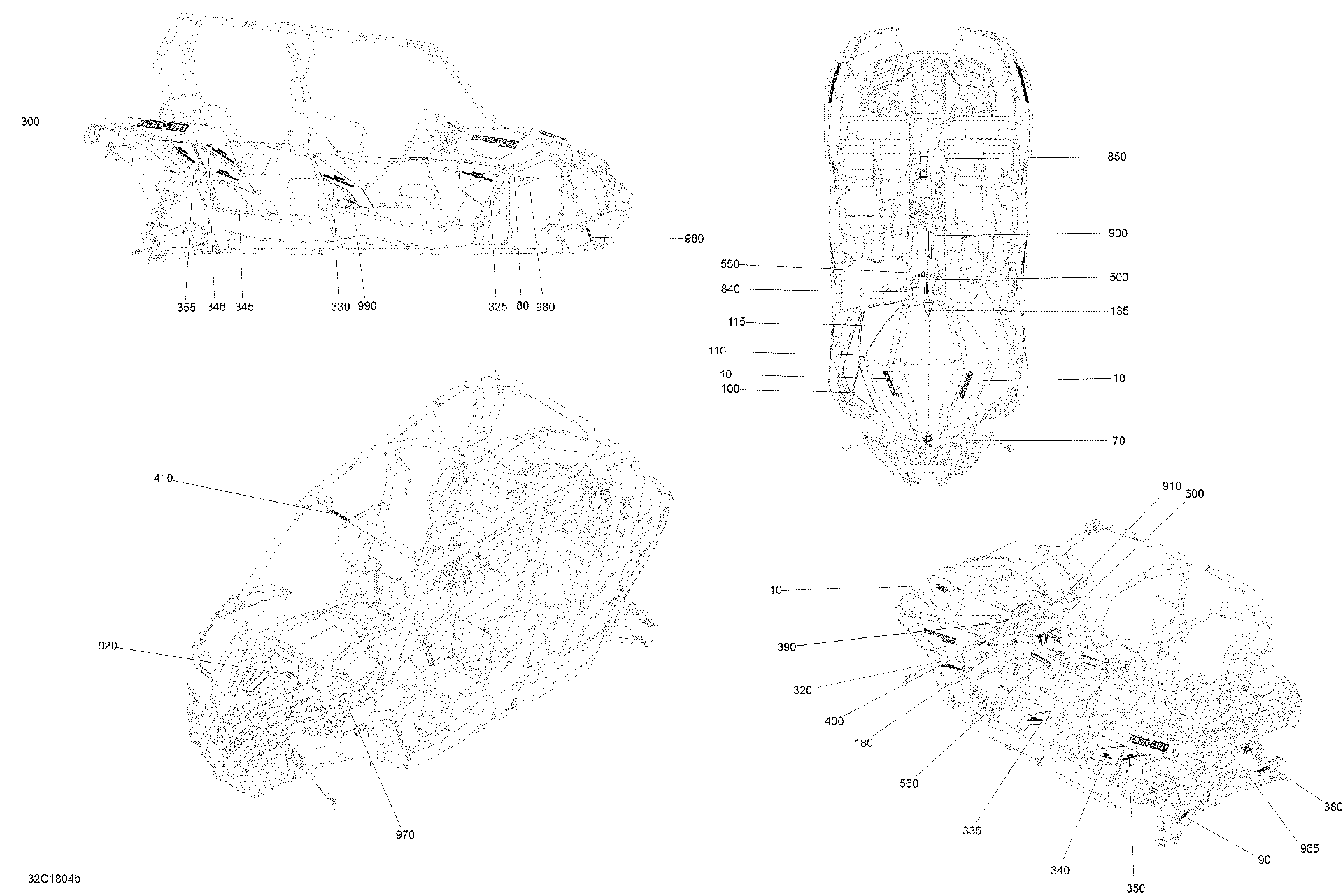 Fits 2018 Can-Am 2- Maverick MAX LAT. Label MAX LH, OEM Part # 704906699 - schematic diagram