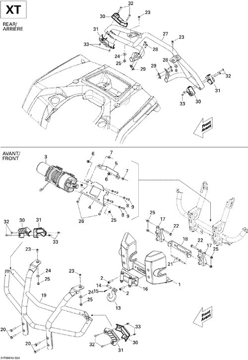 Fits 2007-2009 Can-Am Outlander 400 EFI / Outlander 500 EFI XT Female CAP, OEM Part # 705001043 - schematic diagram