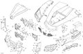 Fits 2011-2020 Can-Am 001 - Commander 800R EFI - International Fascia UP B-160, OEM Part # 705003629 - schematic diagram