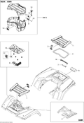 Fits 2011-2012 Can-Am Outlander 800REFI Xmr / Outlander 800R EFI Front Cover, OEM Part # 705004642 - schematic diagram