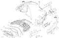 Fits 2014-2018 Can-Am 1- Maverick / 2- Maverick MAX RH REAR Fascia Trim, White, OEM Part # 705007371 - schematic diagram