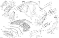 Fits 2016-2017 Can-Am 1-Maverick / 2-Maverick MAX Timeless Black LH REAR FEN, OEM Part # 705009727 - schematic diagram