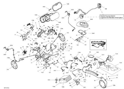 Fits 2009-2012 Can-Am Spyder RS SE5 / Spyder RS SM5 Module Support, OEM Part # 705202002 - schematic diagram