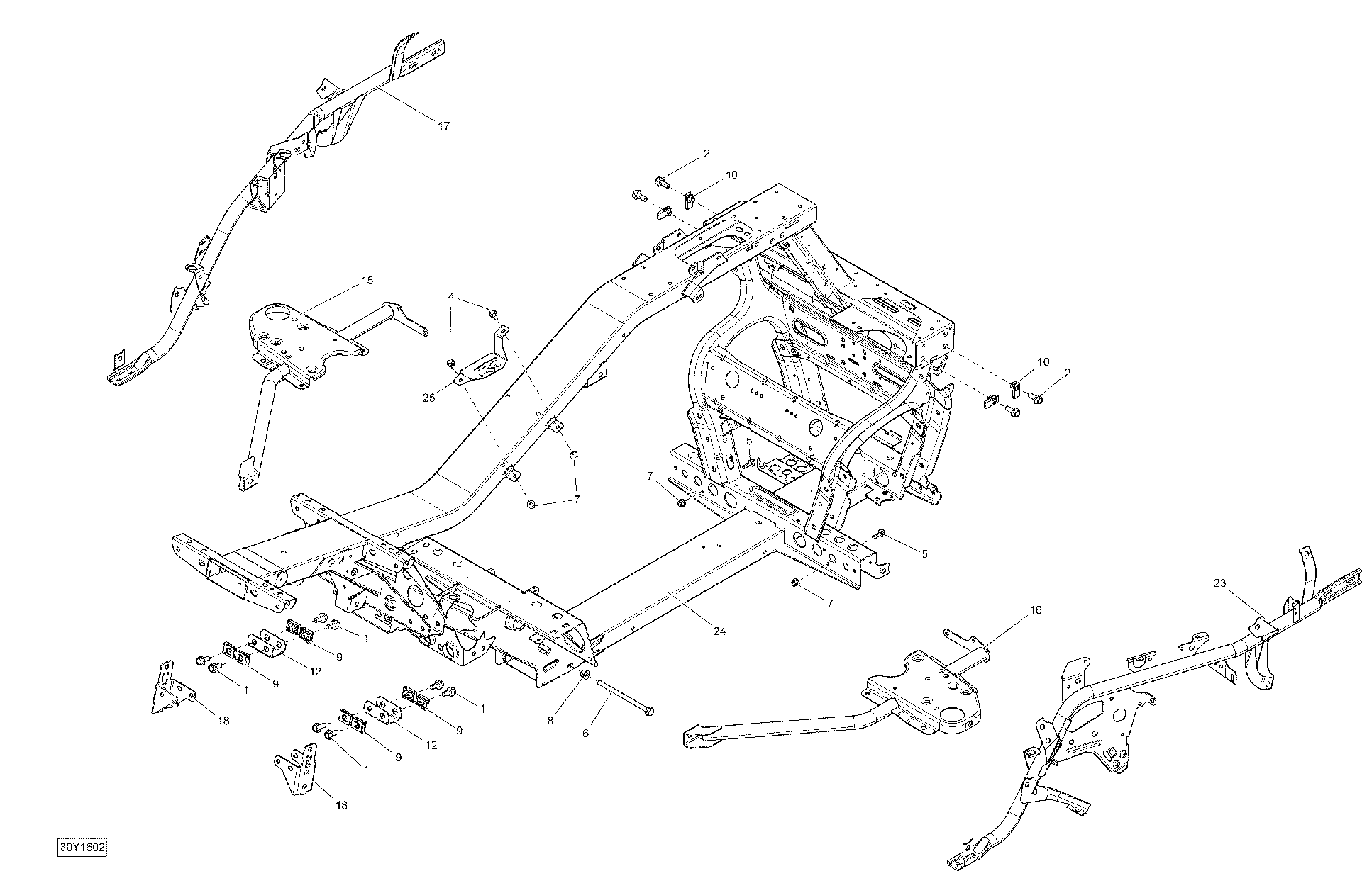 Fits Can-Am Spyder GS / Spyder RS / Spyder RT / ST REAR Spt, Part # 705202963