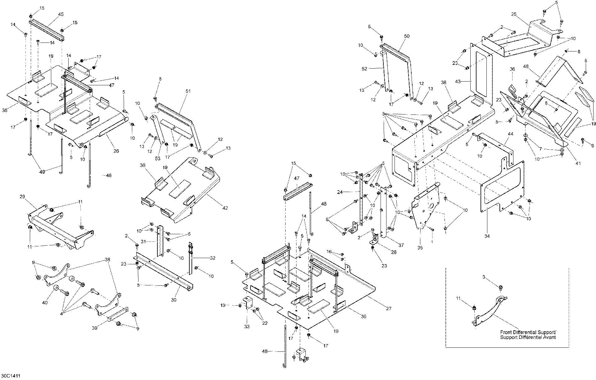 Fits 2014-2015 Can-Am Commander (Electric 9Kw) / Commander 1000_STD_DPS_XT_XTP Spacer, OEM Part # 705203674 - schematic diagram