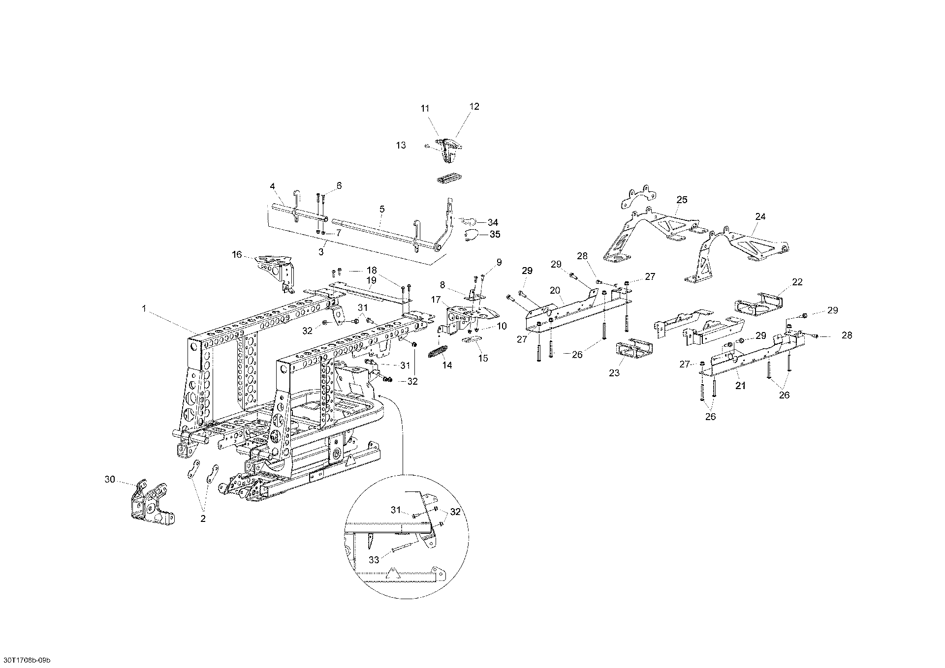 Fits 2014-2018 Can-Am 1- Outlander 6X6 - 650 EFI / 2- Outlander 6X6 - EFI Filler Plate, OEM Part # 705203954 - schematic diagram