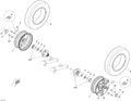 Fits 2010 Can-Am Accessory / Spyder RT-Trailer Wheel HUB ASM, OEM Part # 705400786 - schematic diagram
