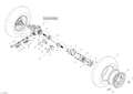 Fits 2013-2017 Can-Am Outlander 6X6 - 650 EFI / Outlander 6X6 - EFI RIM 12 INCH B-331 X 6, OEM Part # 705401268 - schematic diagram