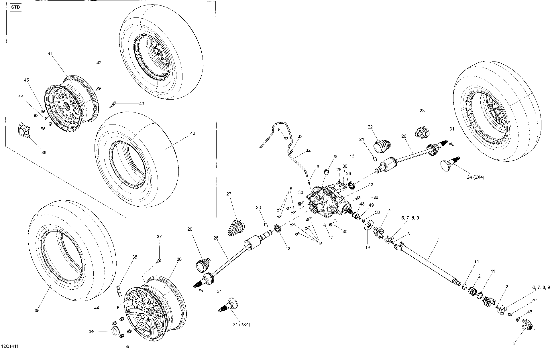 OEM schematic for part 705401340