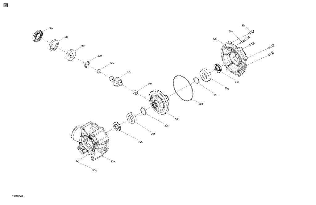 Schematic diagram for Fits 2015-2017 Can-Am 001 - Outlander L - 450 EFI / 002 - Outlander - 570 EFI - PRO Package Rear Cover, OEM Part # 705502051