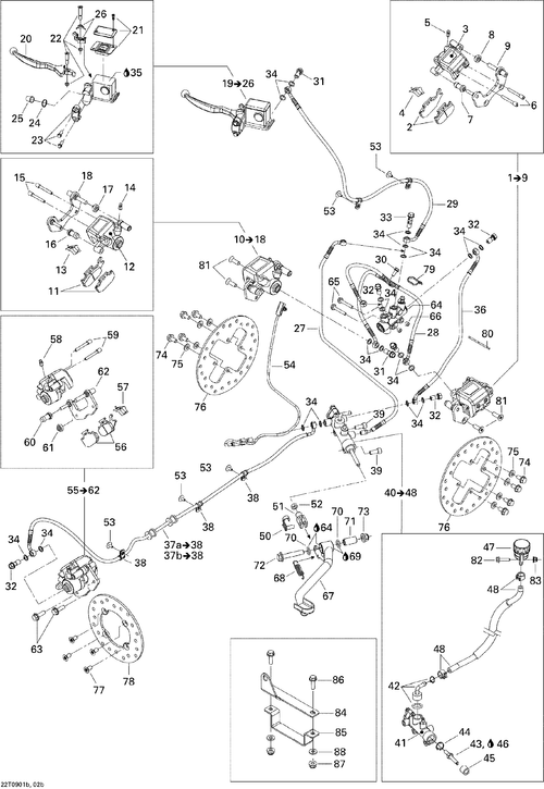Fits 2007-2009 Can-Am Outlander 400 EFI / Outlander 500 EFI Spring Pedal BR., OEM Part # 705600098 - schematic diagram